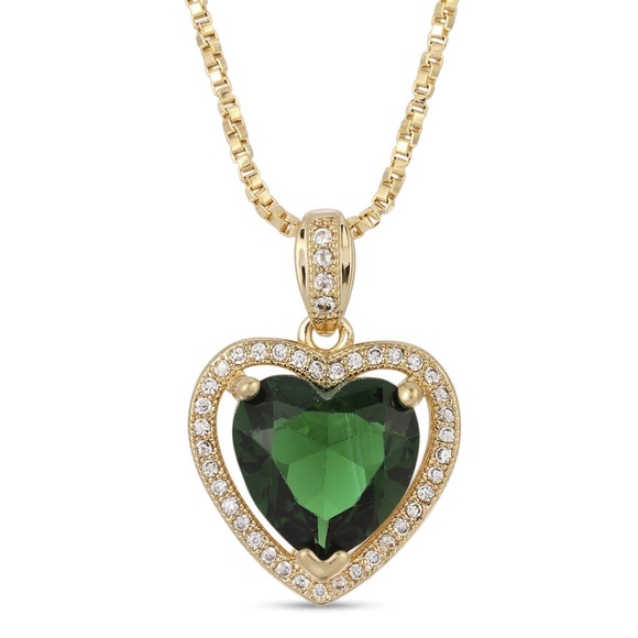 Vanessa Mooney Jewelry - New Vanessa Mooney THE MINI HEART NECKLACE EMERALD